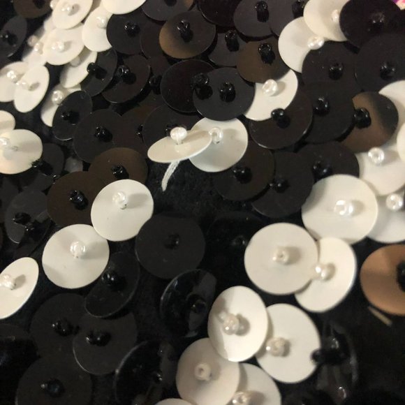 Vintage Cedars Skirt Womens M New with Defects Sequined Black Cream - Picture 8 of 16